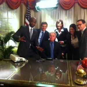 WILLIAM DUFFY wAllison Janney Josh Malina Dule Hill Martin Sheen and Melissa Fitzgerald in Funny or Dies West Wing spoof for Every Body Walk campaign