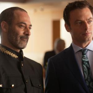 Still of Justin Kirk John Tucker Ashraf Barhom and Vered Adir in Tyrant 2014