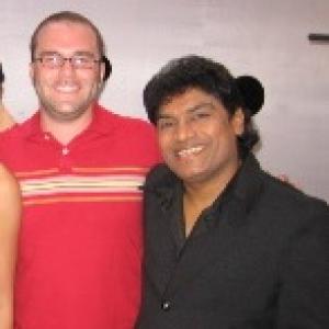 Tim Johnson with Johnny Lever one of the funniest men in India