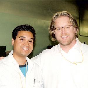 Kevin Lasit with screenwriter/director Andrew Stanton of PIXAR - writer of Finding Nemo and Walle. Back stage right before his Key Note... His Journey into Pain.