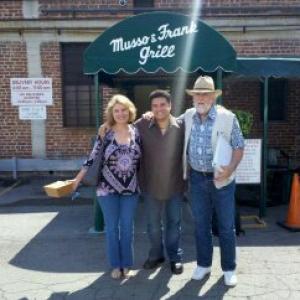Kevin with producer Brian Frankish and his wife Tannis after lunch in Hollywood
