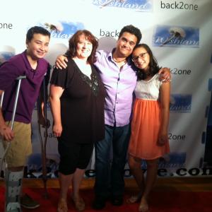 Skyler Lasit, Melinda Lasit, Kevin Lasit, McKenna Lasit at the premiere of back2one.