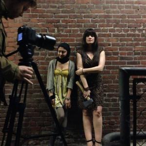 Fernanda Espndola  Swati Kapila film a scene from season 2 of Bloomers on the streets of downtown LA