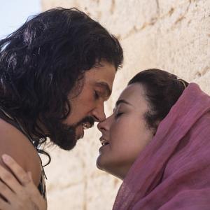 Still of Cote de Pablo and Andrei Claude in The Dovekeepers (2015)
