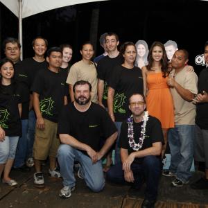 Staff for the Green Channel at the Sunset on the Beach launch on Waikiki Beach