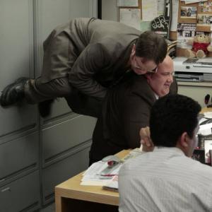 Still of Rainn Wilson and Brian Baumgartner in The Office (2005)
