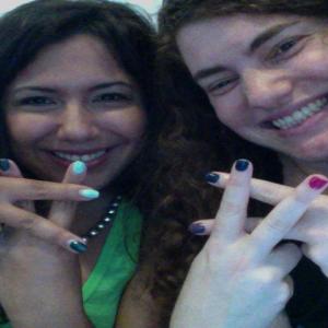 Alexia Anastasio and Melissa Mendoza on the set of #CreativeLife on Sqeeqee.com