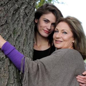 With mother, actress Iren Bordan