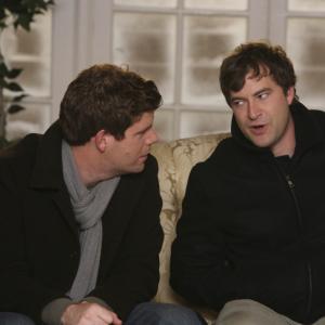 Still of Mark Duplass and Stephen Rannazzisi in The League (2009)