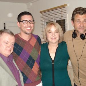 Jack McGee, Quincy Rose, Lee Garlington & Justin Carroll on the set of 