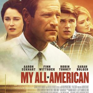 Robin Tunney Aaron Eckhart Sarah Bolger and Finn Wittrock in My All American 2015