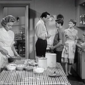 Still of Shelley Fabares Donna Reed Carl Betz and Paul Petersen in The Donna Reed Show 1958