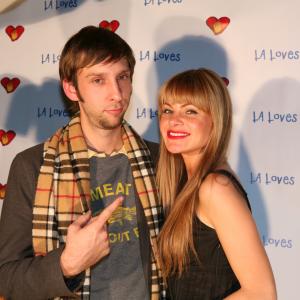 Joel David Moore and Caitlin Crosby supporting LA Loves Charity Event