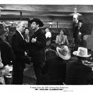 Still of Victor Mature Frank Conlan William B Davidson James Dime and Aleth Hansen in My Darling Clementine 1946