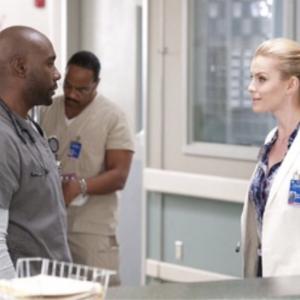 Your favorite orderly at All Saints Hospital is always staying busy Nurse Jackie show Morris Chestnut Dennis Jay Funny Betty Gilpin