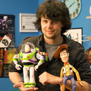 On set of the Sony PSP commercial for Toy Story 3