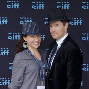 Angela DiMarco and David S Hogan at the SIFF premiere of The Maury Island Incident 2014