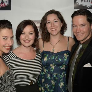 Angela DiMarco, Lisa Coronado (Dr. Merch), Wonder Russell, and David S. Hogan (Brother Eli) at the Z Nation Premiere Party.