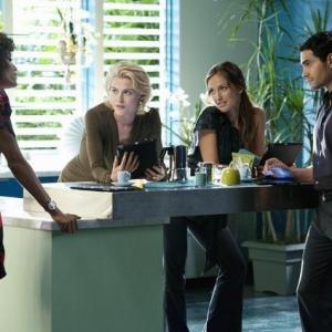 Still of Minka Kelly, Rachael Taylor, Ramon Rodriguez and Annie Ilonzeh in Charlie's Angels (2011)