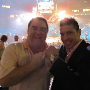 Christopher J. Wilmot, with Middle Weight boxing Champion Sergio Martinez, MGM Grand, Las Vegas, 2011.