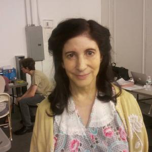 Elisa London in costume awaiting makeup for the role of Sams Mom in the feature 37 about the Kitty Genovese murder to be released in 2016