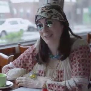 Elisa London as the HippieMystic 2nd Blind Date in the short film The Site