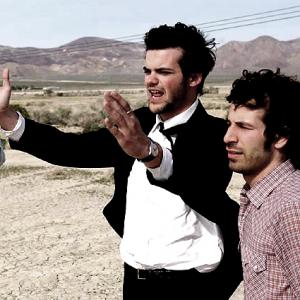 Director Spencer Susser on the set of Cornuto with Matias Masucci