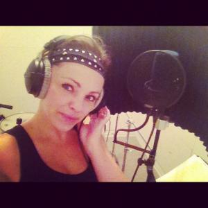 Shanda Renee recording her song Warrior produced by Miss AM - 2012