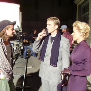 Director Christian Bagger Neil Jackson and Agnes Olech on the set of 1540