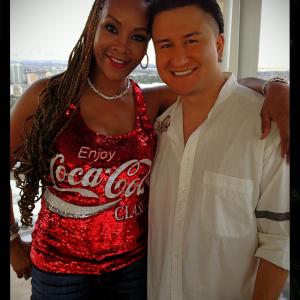 RoLo with his dear friend, Award-Winning Actress, Vivica A. Fox in Las Vegas, NV celebrating her 50th Birthday.