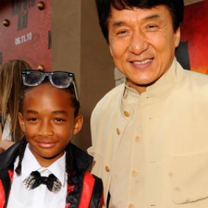Jackie Chan and Jaden Smith at event of The Karate Kid 2010