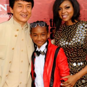 Jackie Chan, Taraji P. Henson and Jaden Smith at event of The Karate Kid (2010)