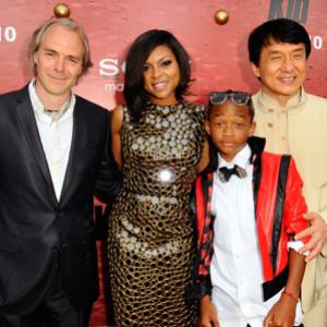 Jackie Chan Taraji P Henson Harald Zwart and Jaden Smith at event of The Karate Kid 2010