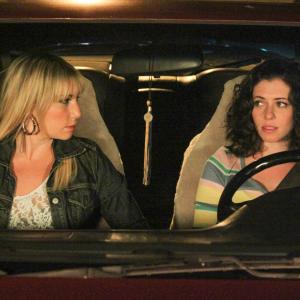 Still of Ari Graynor and Lauren Miller in For a Good Time, Call... (2012)