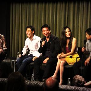 Director Junya Sakino and Actors Eugene Kim, Jessika Van, and Dat Phan at SAG Foundation Screening of Sake-Bomb (2013)