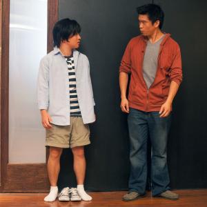 Still of Eugene Kim and Gaku Hamada in Sake-Bomb (2013)
