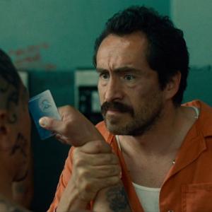 J. Eddie Martinez and Demian Bichir on the set of A Better Life