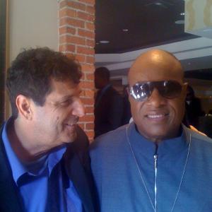 Legendary Academy Award and 22 Grammy Award winning musician Stevie Wonder and Rich Rossi