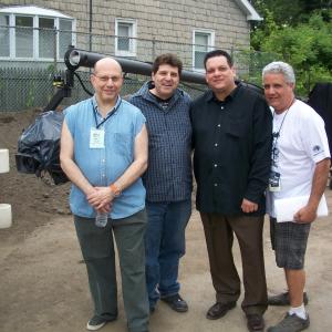 Marc Makowski, Sal Amore, Jerry Landi and Rich Rossi on the set of Blood Marsh: Krackoon 2