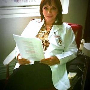 On set of the new show Time Of Your Life as Dr. Sommersbond