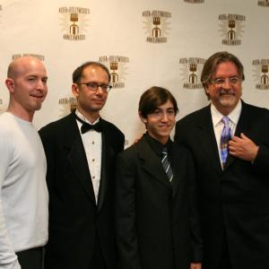 Matt Groening, David X. Cohen and Vincent Martella at event of Futurama: Bender's Big Score (2007)