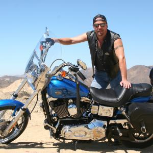 Michael Gier with his Harley Davidson.