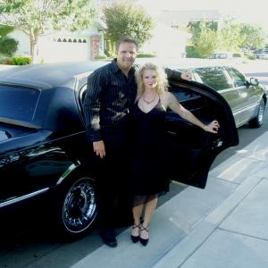 Michael Gier and his wife Terri Gier heading to a Hollywood event.