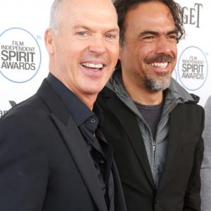Michael Keaton and Alejandro González Iñárritu at event of 30th Annual Film Independent Spirit Awards (2015)