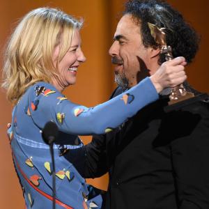 Cate Blanchett and Alejandro González Iñárritu at event of 30th Annual Film Independent Spirit Awards (2015)