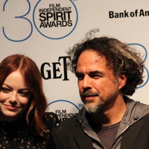 Alejandro Gonzlez Irritu and Emma Stone
