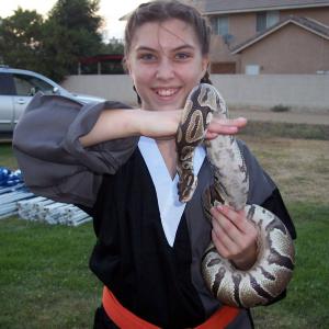 Kaleigh with snake