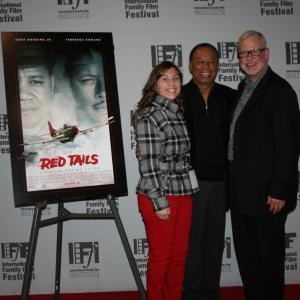 Kaleigh with Charles Floyd Johnson(Executive Producer for Red Tails), & Chris Shoemaker(Founder of IFFF)