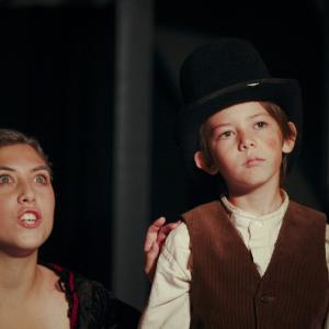 Oliver! Kaleigh as Mrs Sowerberry and Griffin as Oliver