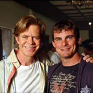 Brett with William H Macy on location in Capetown, South Africa during the filming of 